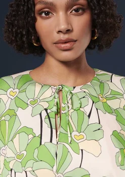 Cape A Imprime Floral Vert Verone*TARA JARMON Fashion