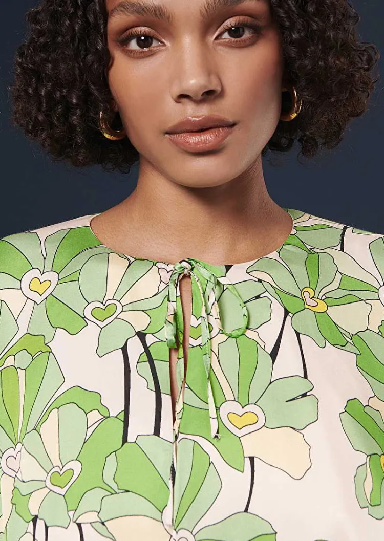 Cape A Imprime Floral Vert Verone*TARA JARMON Fashion