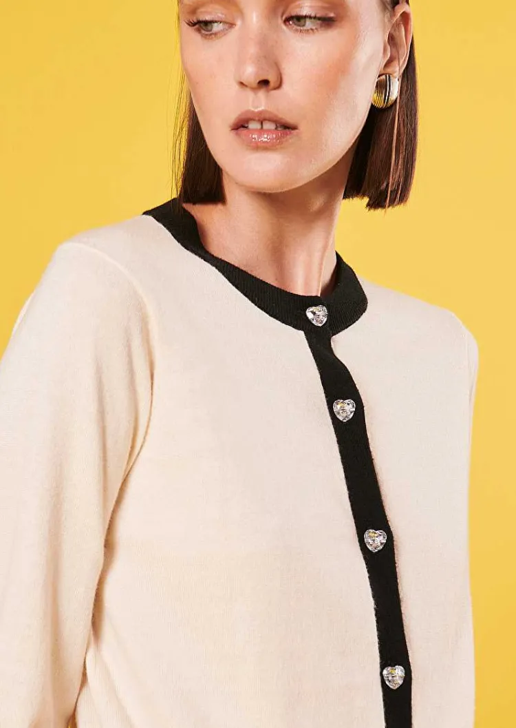 Cardigan Gaelle En Coton Et Laine Ecru*TARA JARMON Outlet