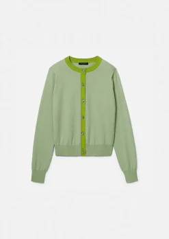 Cardigan Gaelle En Coton Et Laine Vert*TARA JARMON Outlet