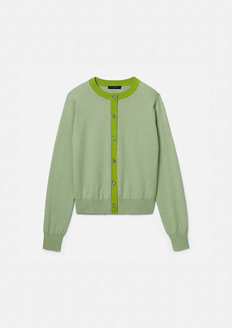 Cardigan Gaelle En Coton Et Laine Vert*TARA JARMON Outlet