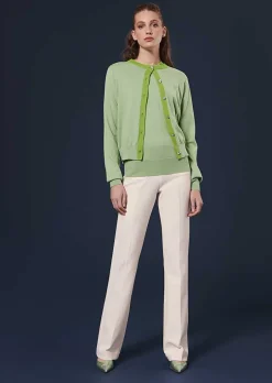 Cardigan Gaelle En Coton Et Laine Vert*TARA JARMON Outlet