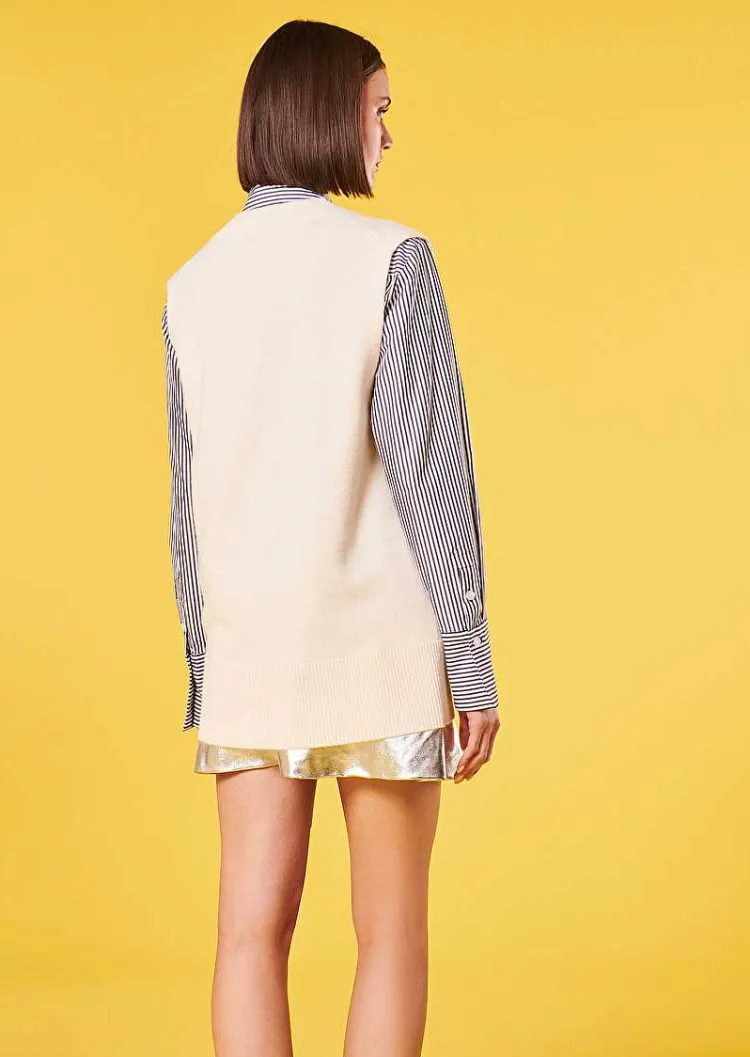 Cardigan Ginny Ecru En Laine Alpaga Et Merinos*TARA JARMON Outlet