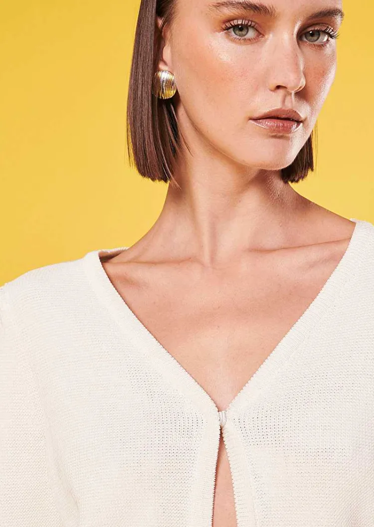 Cardigan Glenn En Coton Irise Ecru*TARA JARMON Online