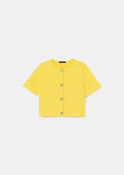 Cardigan Jaune Paillete En Maille Compacte*TARA JARMON Online