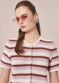 Cardigan Raye En Tricot Au Crochet Gemila*TARA JARMON Online