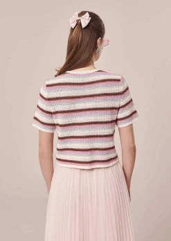 Cardigan Raye En Tricot Au Crochet Gemila*TARA JARMON Online