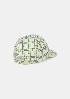 Carole Ecru Avec Chapeau Design Graphique Vert*TARA JARMON Outlet
