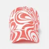 Casquette Carole Ecru Avec Corail Design Graphique*TARA JARMON Fashion