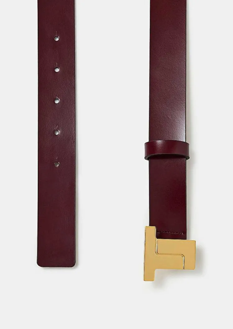Ceinture 8 Bis En Cuir Bordeaux*TARA JARMON Fashion