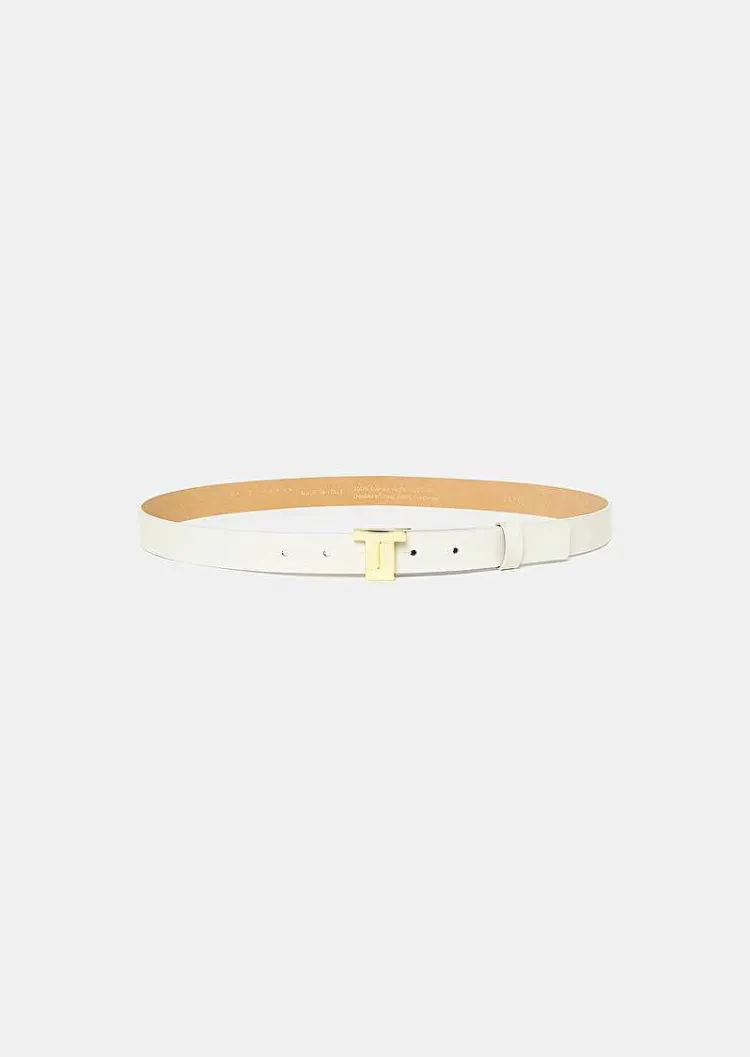 Ceinture 8 Bis Mini Cuir Ecru*TARA JARMON New