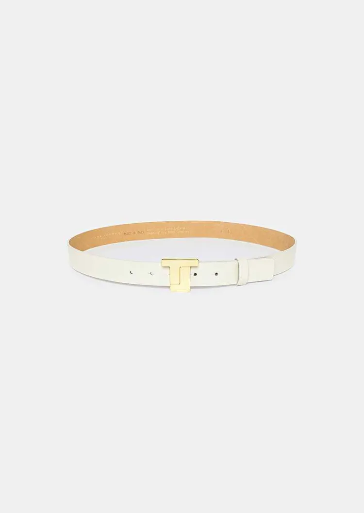 Ceinture En Cuir 8 Bis Ecru*TARA JARMON New