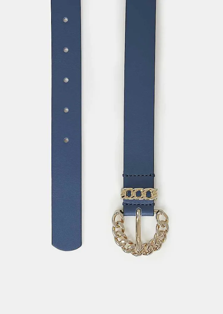 Ceinture En Cuir Bleu Bella*TARA JARMON New