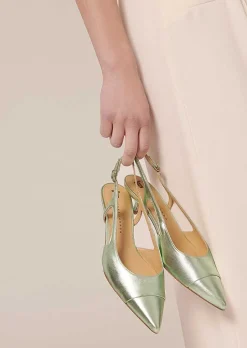 Chaussures En Cuir Metallise Vert Kaia*TARA JARMON Online