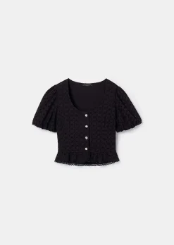 Chemise Brodee Noire Clorinda*TARA JARMON Online