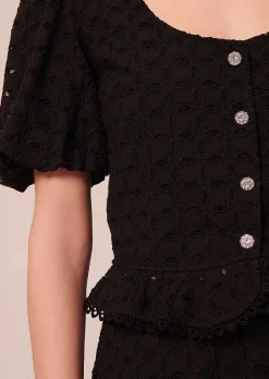 Chemise Brodee Noire Clorinda*TARA JARMON Online