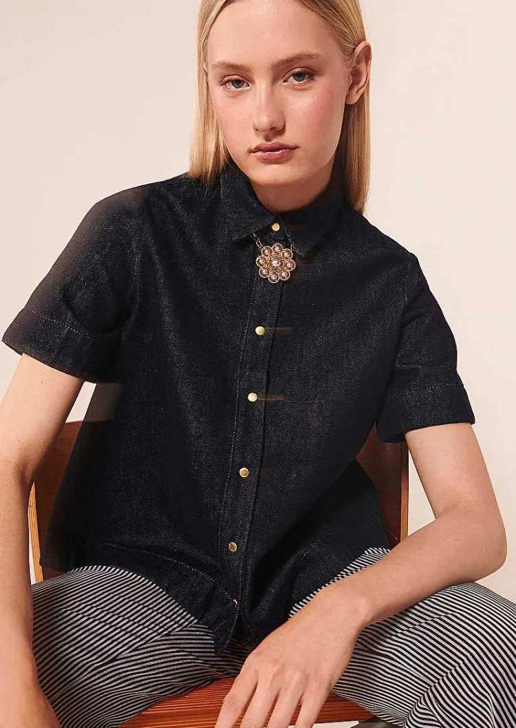 Chemise En Jean Bleu Nuit Camilla*TARA JARMON Outlet