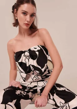 Combinaison Coeur Ecru Avec Fleurs Noires*TARA JARMON Clearance