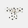 Echarpe Emeline Ecru Avec Coeurs A Pois Noirs*TARA JARMON Outlet