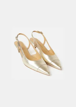 Escarpins En Cuir Metallise Dore Kaia*TARA JARMON Online