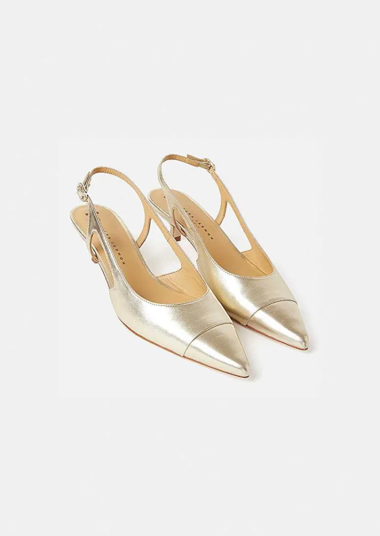 Escarpins En Cuir Metallise Dore Kaia*TARA JARMON Online