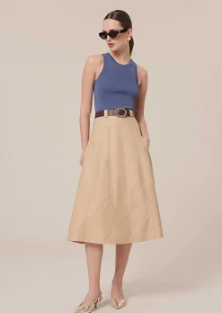 Jupe En Coton Beige Jil*TARA JARMON New