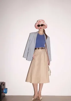 Jupe En Coton Beige Jil*TARA JARMON New