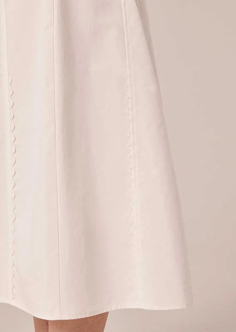 Jupe En Coton Blanc Jil*TARA JARMON Fashion