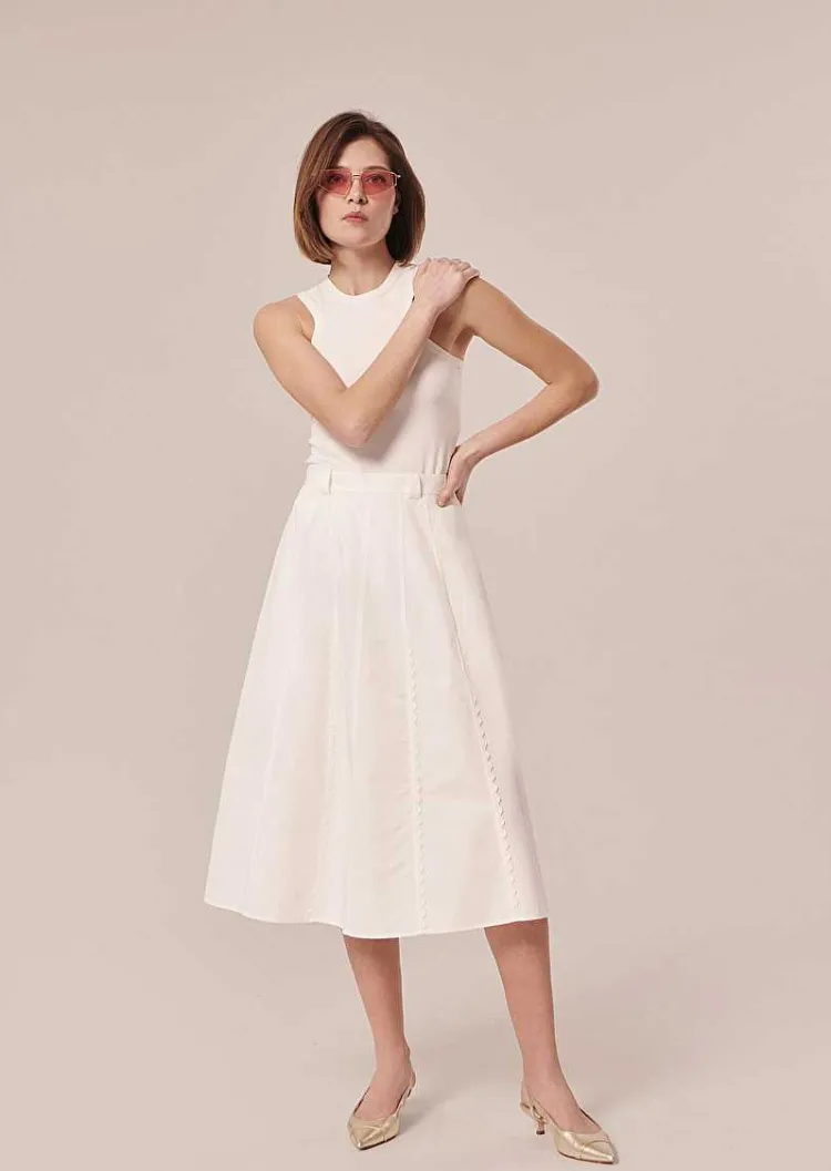 Jupe En Coton Blanc Jil*TARA JARMON Fashion