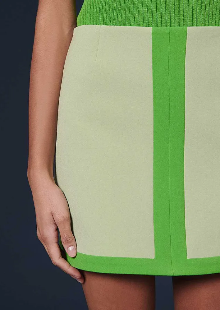 Jupe En Double Toile Verte Julianna*TARA JARMON Outlet