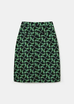 Jupe Jola Bleu Nuit Avec Motif Graphique Vert*TARA JARMON Online