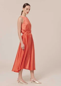 Jupe Jolanda Corail En Satin Fluide*TARA JARMON Clearance