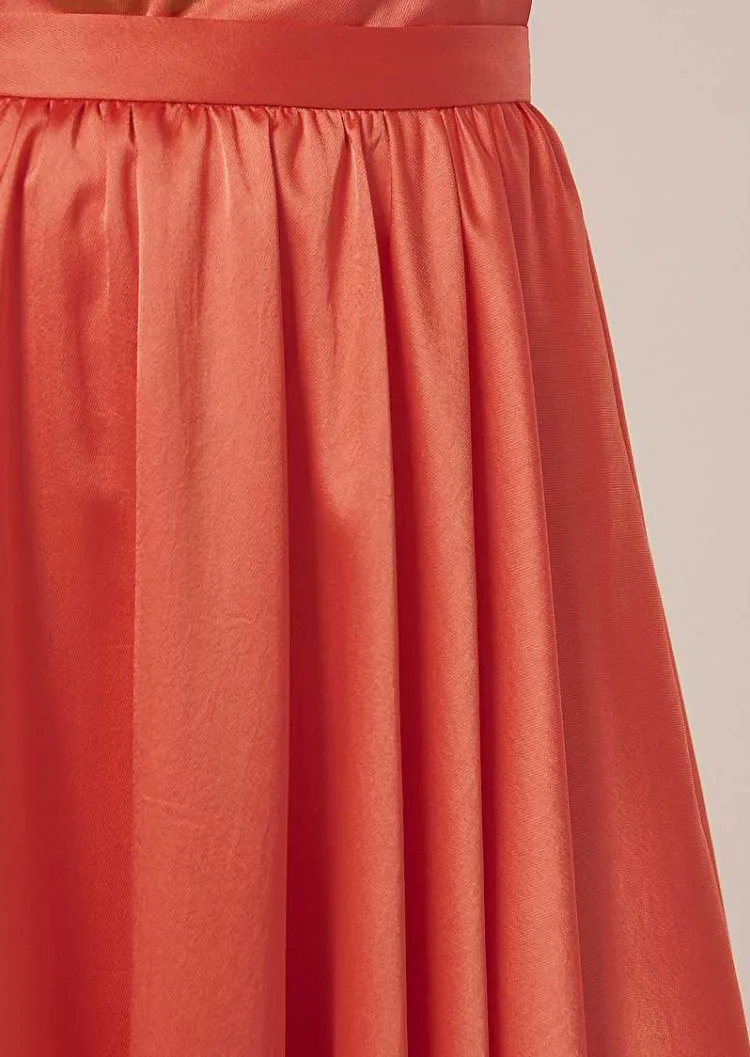 Jupe Jolanda Corail En Satin Fluide*TARA JARMON Clearance