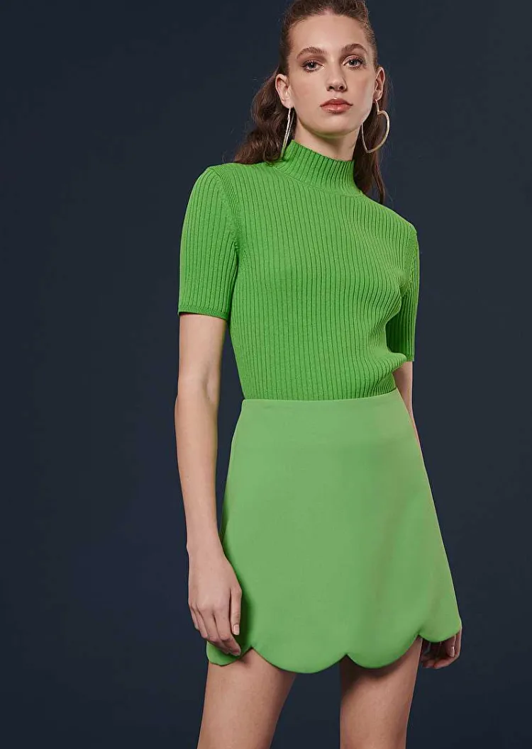 Jupe Joliette En Crepe Vert*TARA JARMON Clearance