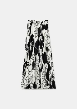 Jupe Joya Ecru A Fleurs Noires*TARA JARMON New