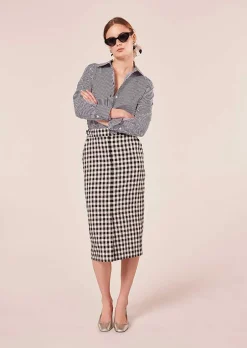 Jupe Vichy Noire Justina*TARA JARMON Discount