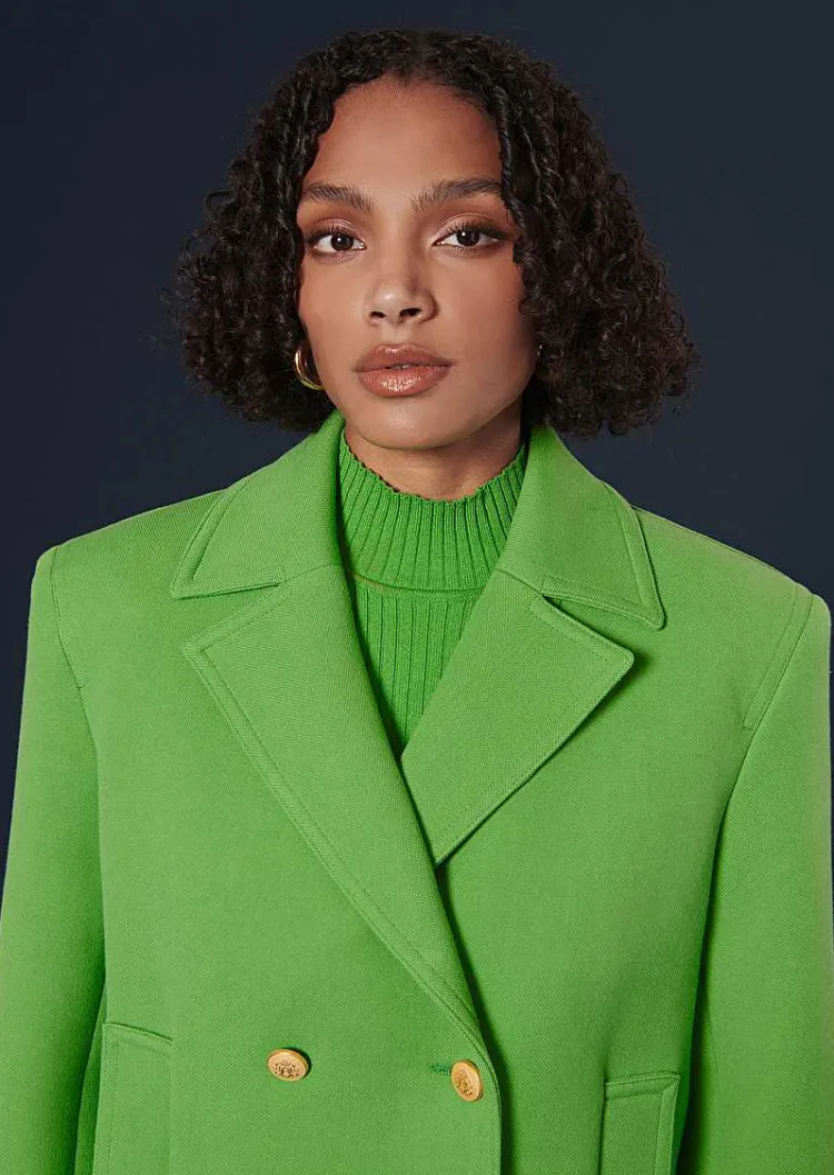 Manteau Marcello En Double Coton Vert*TARA JARMON New
