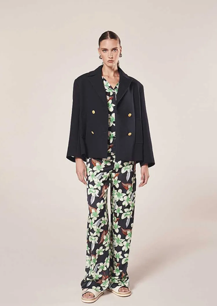 Manteau Marcello En Double Coton Bleu Nuit*TARA JARMON Outlet