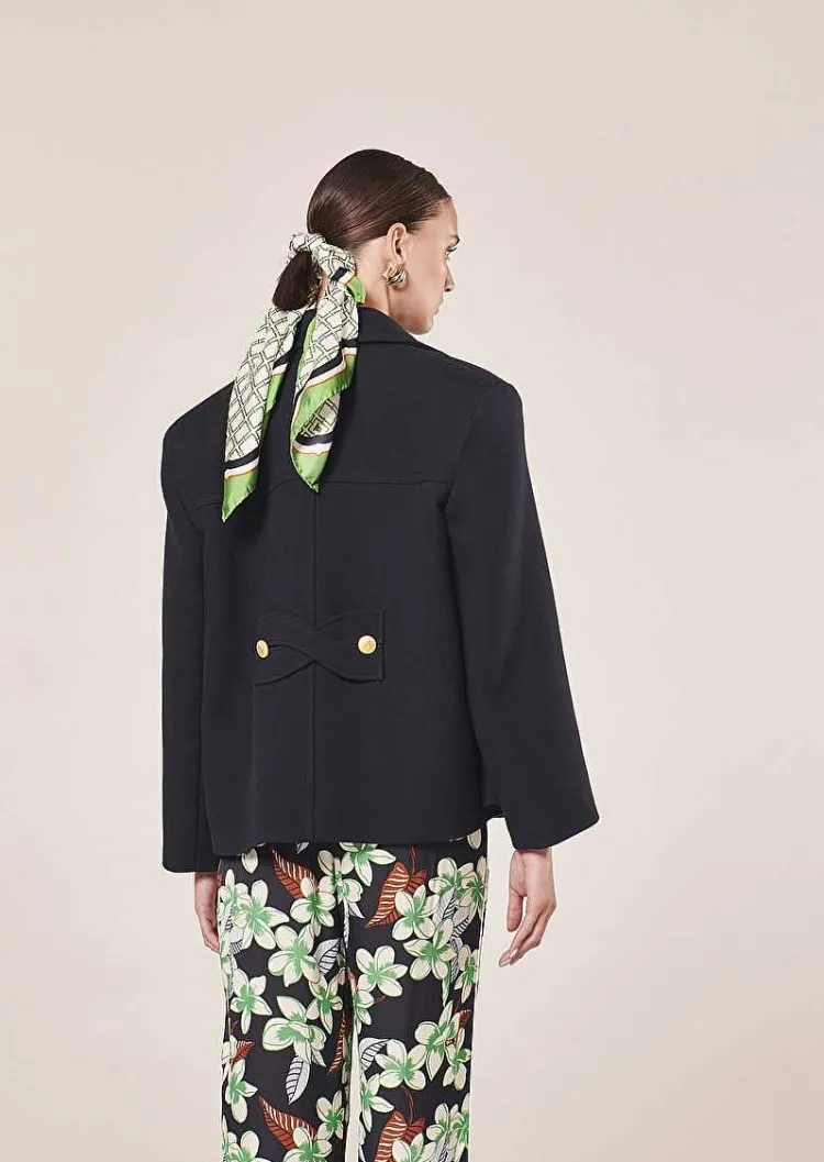 Manteau Marcello En Double Coton Bleu Nuit*TARA JARMON Outlet