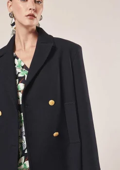 Manteau Marcello En Double Coton Bleu Nuit*TARA JARMON Outlet