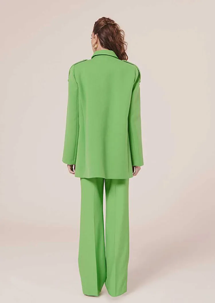 Manteau Marnie En Double Coton Vert*TARA JARMON Clearance