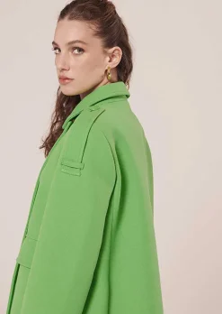 Manteau Marnie En Double Coton Vert*TARA JARMON Clearance