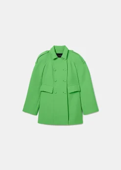 Manteau Marnie En Double Coton Vert*TARA JARMON Clearance