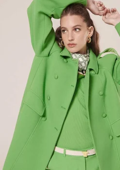 Manteau Marnie En Double Coton Vert*TARA JARMON Clearance