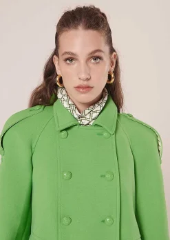 Manteau Marnie En Double Coton Vert*TARA JARMON Clearance
