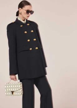Manteau Marnie En Double Coton Bleu Nuit*TARA JARMON Hot