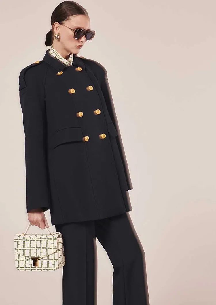 Manteau Marnie En Double Coton Bleu Nuit*TARA JARMON Hot