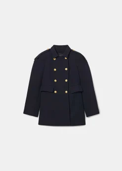 Manteau Marnie En Double Coton Bleu Nuit*TARA JARMON Hot