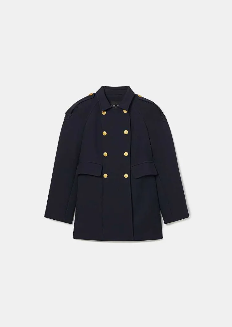 Manteau Marnie En Double Coton Bleu Nuit*TARA JARMON Hot