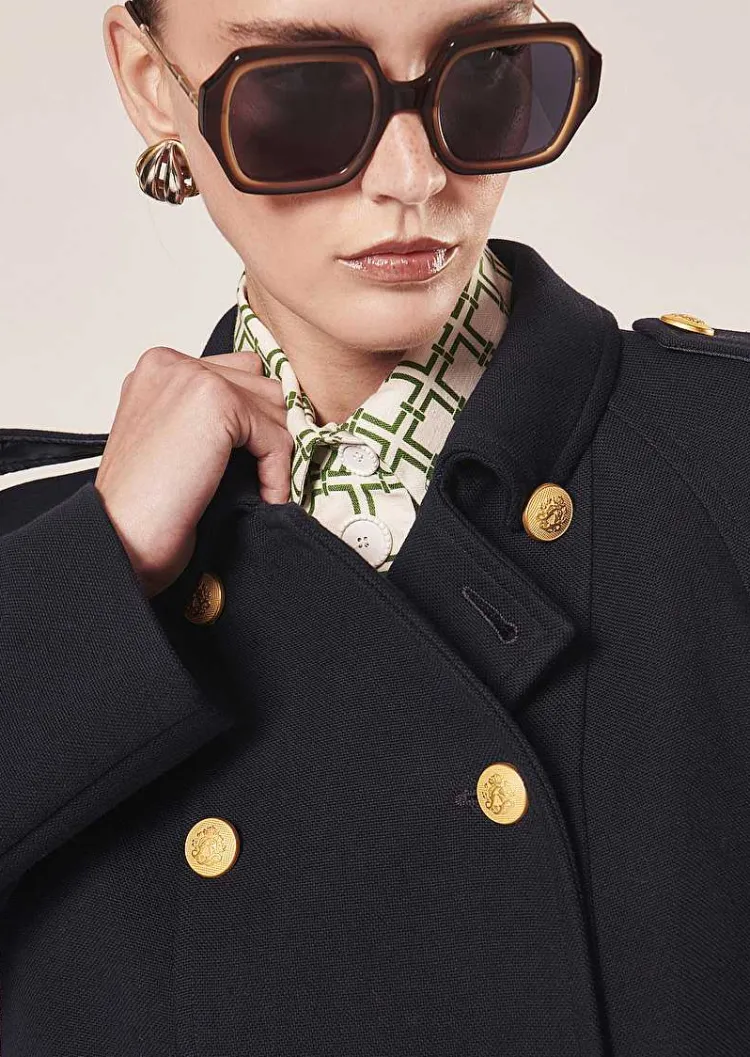 Manteau Marnie En Double Coton Bleu Nuit*TARA JARMON Hot